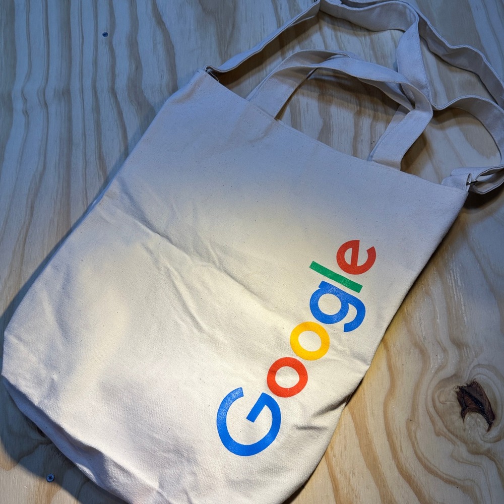Google Grace Hopper Celebration Canvas Tote Bag Cream Unisex One Size